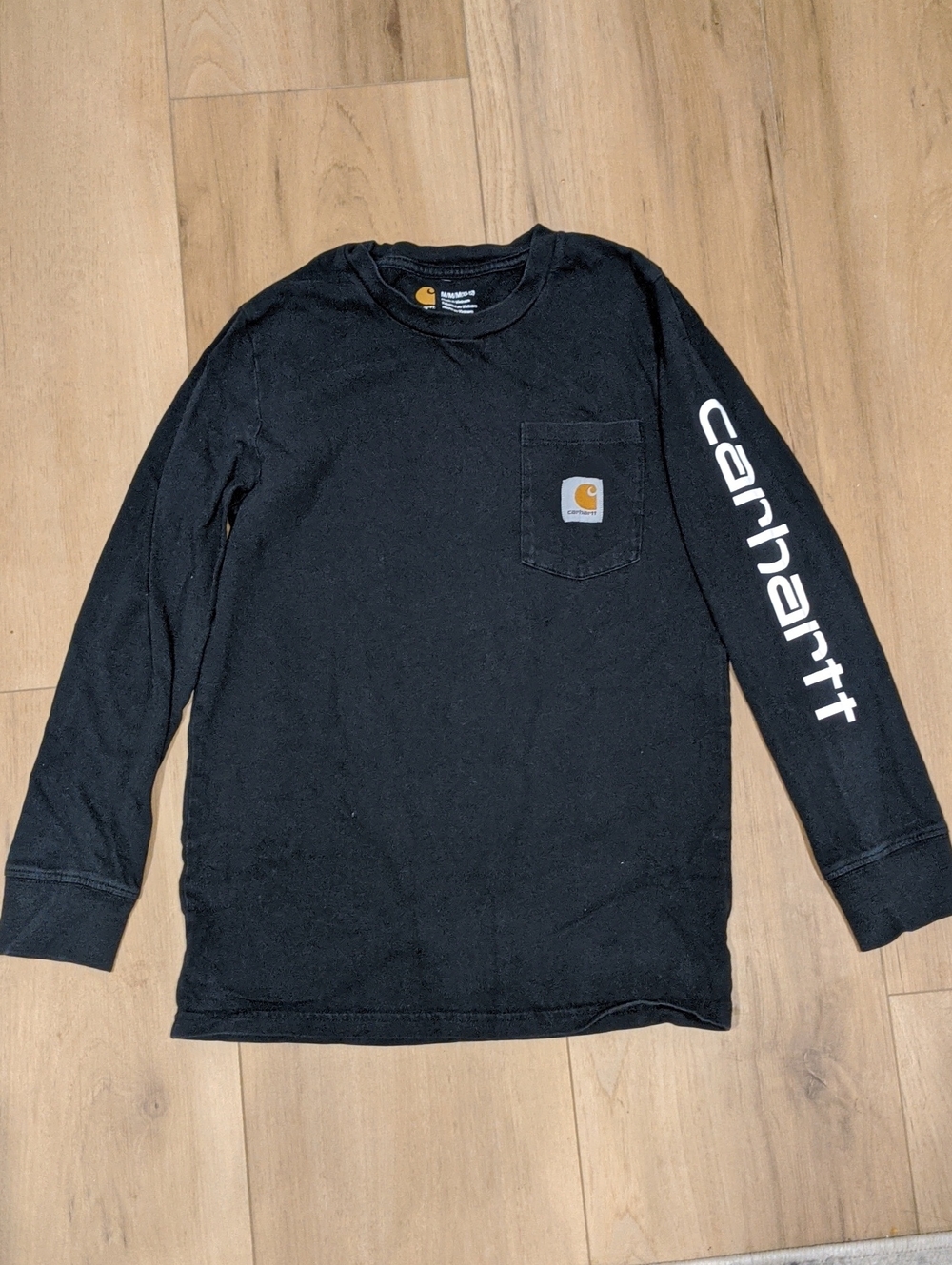 Carhartt Black Tee with Gold Logo Print